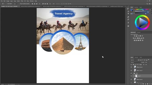 Flyer Design Travel Agency Adobe Photoshop смотреть онлайн