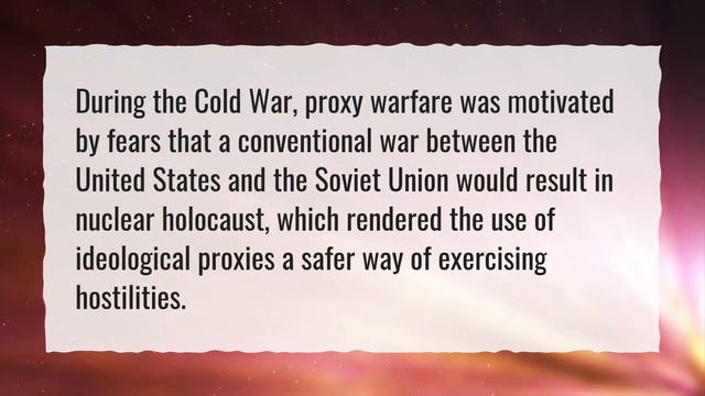 What is the primary purpose of a proxy war? смотреть онлайн