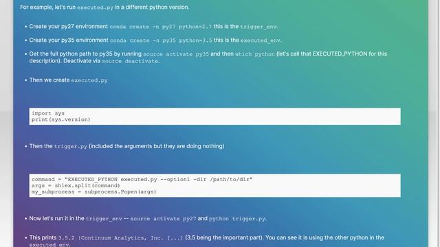 Best way to execute a python script in a given conda environment смотреть онлайн