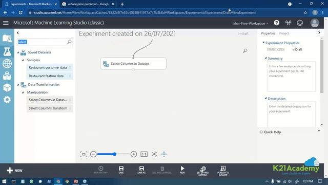Microsoft Azure Machine Learning Studio Tutorial | Azure Tutorial | K21Academy смотреть онлайн