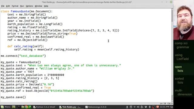 MongoEngine Fields Ep 3A: Lists (edited) смотреть онлайн
