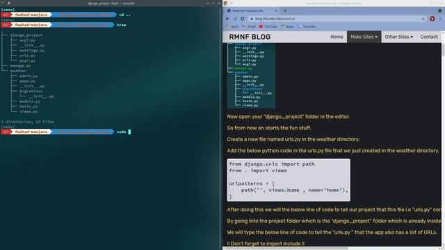 Django Project On Python On Linux | Just For Beginners | Linux For Fun | Weather Forecast First Par смотреть онлайн