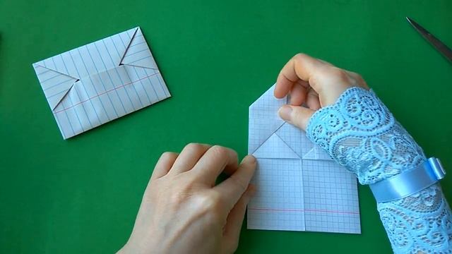 конверт 2,как красиво сложить письмо оригами . смотреть онлайн