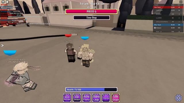 ROBLOX INFINITE TIME STOP!?!?! TROUBLESOME BATTLEGROUNDS 2 JOJO GAME смотреть онлайн