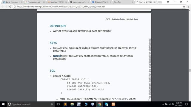 Zend PHP Certification Training Course Class 24 – PHP MySQL Database and Error Handling Tutorial смотреть онлайн
