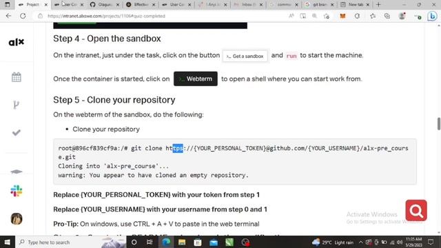 How to Clone your repository On the webterm of the sandbox смотреть онлайн