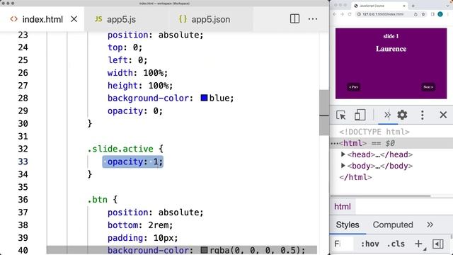 Learn JavaScript Code exercise create a Page Slider with JavaScript смотреть онлайн
