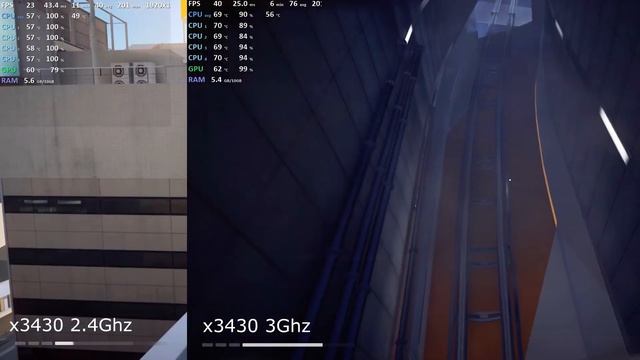 XEON x3430 2.4Ghz/3Ghz в Mirror's Edge Catalyst смотреть онлайн