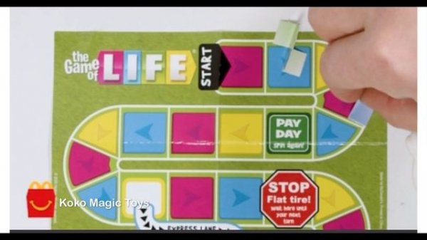 The game of LIFE Hasbro gaming happy Meal McDonald’s