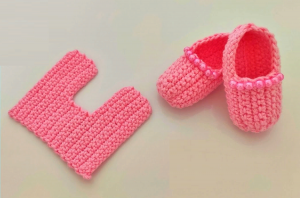 Очень простой шаблон для милых, детских пинеток - Вязание крючком для начинающих