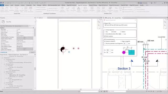 MagiCAD for Revit – Segment Adjustment Tool (Common Tools) смотреть онлайн