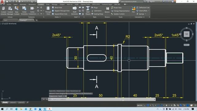 Thiết kế trục trong Autocad Mechanical 2018 смотреть онлайн