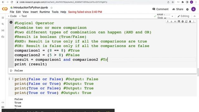 Module3 12 Python Logical Operators смотреть онлайн
