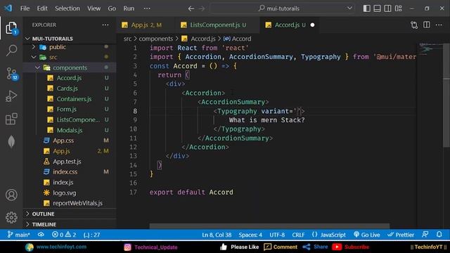 Accordion Component In React Material UI смотреть онлайн