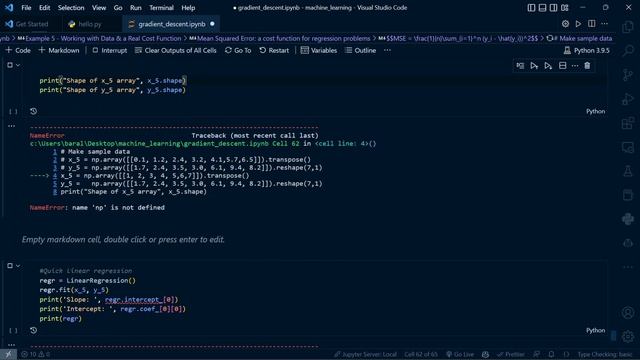 Linear Regression , Slope , Gradient || Python Day 31. смотреть онлайн