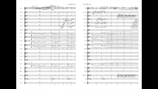 As Night Falls - Geert Jan Kroon | Brass Band and Cornet (ScoreView) смотреть онлайн