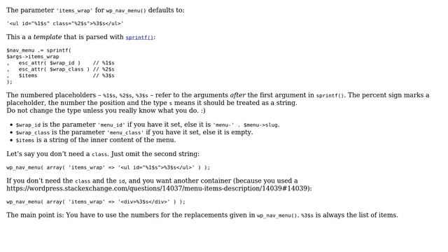 Wordpress: Any docs for wp_nav_menu's "items_wrap" argument? (2 Solutions!!) смотреть онлайн
