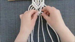 Macrame Tutorial   Макраме для начинающих  Диагональный репсовый узел_[360p].mp4
