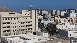 Белые домики с нашей крыши.Маскат.Район Руви