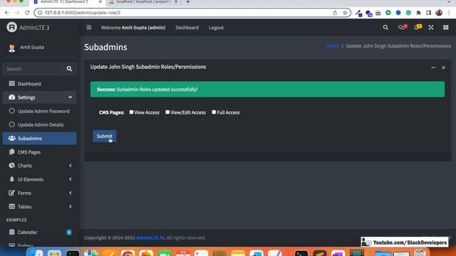 #32 Laravel 10 Tutorial | Roles and Permissions (VIII) | Set Permissions to access CMS Pages Module смотреть онлайн