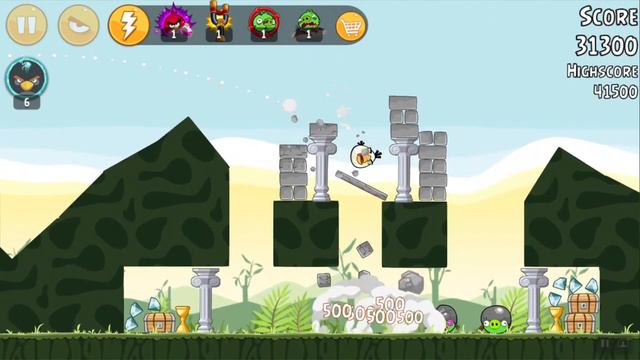 Angry Birds Classic - Poached Eggs Episode - Level 2-15 Walk through with out power-ups смотреть онлайн