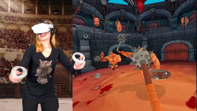 GORN turned me into a PSYCHO! Gameplay and game review on Oculus Quest 2 смотреть онлайн