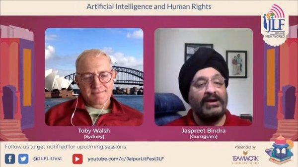 Artificial Intelligence and Human Rights Toby Walsh in conversation with Jaspreet Bindra