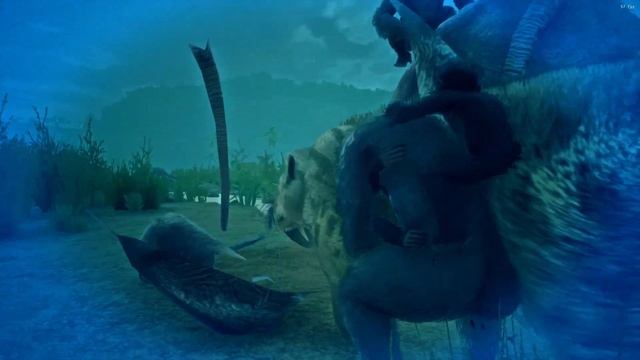 White Machairodus Attack Ape Inside Elephant Body |144 смотреть онлайн