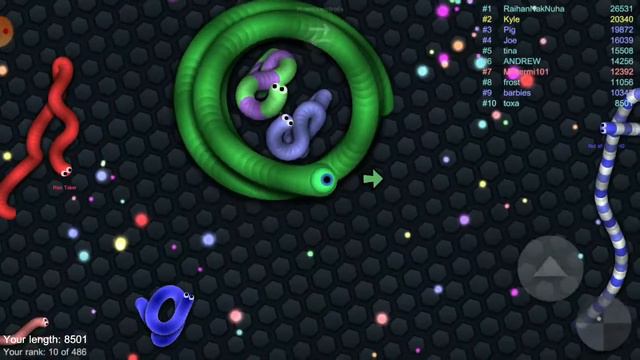 Червь Гигант │ Прохождение Slither.io смотреть онлайн