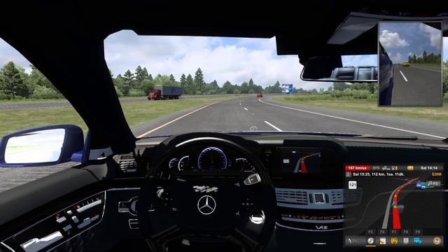 Mercedes-Benz W221 S65 AMG-American Truck Simulator (1.49) смотреть онлайн