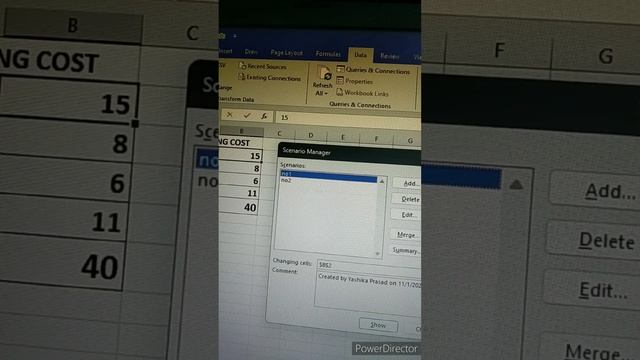 Scenario manager in MS Excel смотреть онлайн