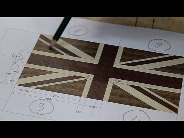 Union Jack end grain cutting board (version for woodworkers) смотреть онлайн