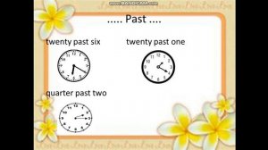 TIME (o'clock, half past, to, past)