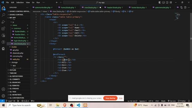 Laravel 10| Tutorial | CRUD - view data in laravel using model and controller смотреть онлайн