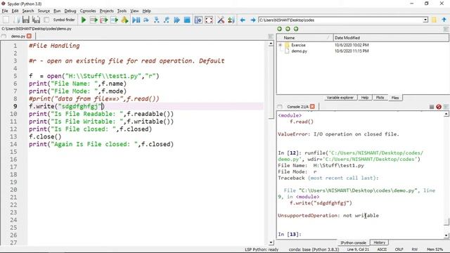 Lecture - 34 - File Handling Introduction | Python Intermediate | Modes in File Handling| File I/O смотреть онлайн