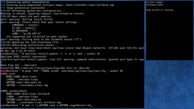 Arch Linux installation recording to kernel 5.5.13-arch2-1 (core) смотреть онлайн