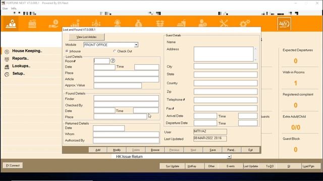 IDS Training | Housekeeping | How to do Entry of Housekeeping Staffs and Lost & Found Items | IDS смотреть онлайн