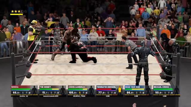 WWE 2K17 3v3 online match смотреть онлайн