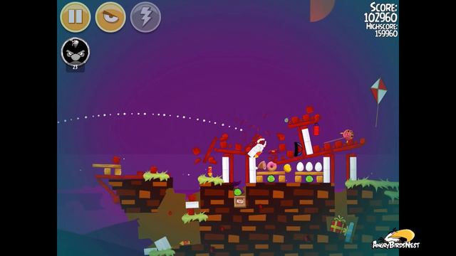 Angry Birds Seasons The Pig Days 3-3 Chinese New Year 3-Star Walkthrough смотреть онлайн