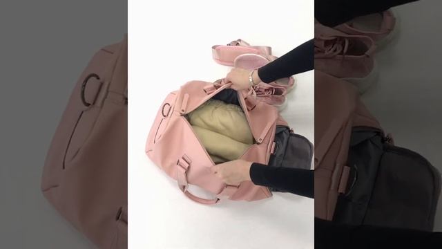 Сумка дорожная и спортивная мужская и женская с карманом для обуви розовая смотреть онлайн