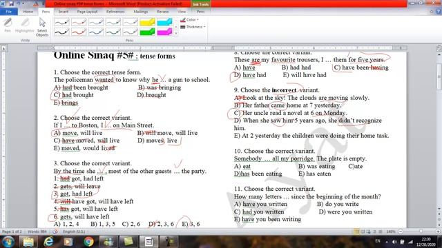 Online sınaq #5# tense forms, https://cloud.mail.ru/public/K3Ss/Pq9EMJvVr смотреть онлайн