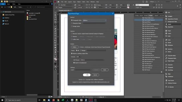 InDesign Script Export Named Pages смотреть онлайн