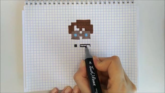 Как нарисовать по клеточкам Гарри Поттера #80 - #pixelart Harry Potter. Hogwarts. смотреть онлайн
