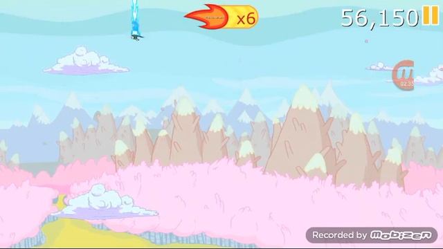 Бью рекорд в игре "Ski safari:Adventure time" смотреть онлайн