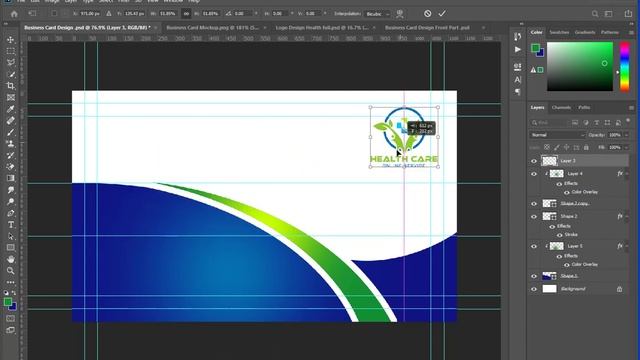 Healthcare Professional Business Card Design | PHOTOSHOP TUTORIAL смотреть онлайн