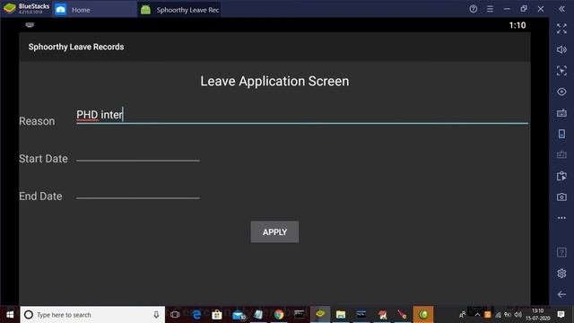 Spoorthy Leave Records App смотреть онлайн