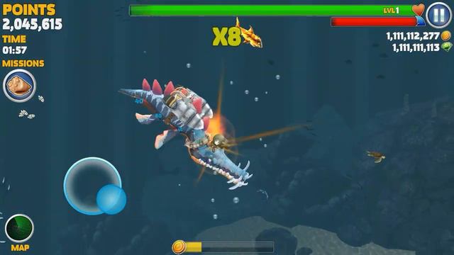 Hungry shark world | hacked| Christmas special|songs bass boosted смотреть онлайн