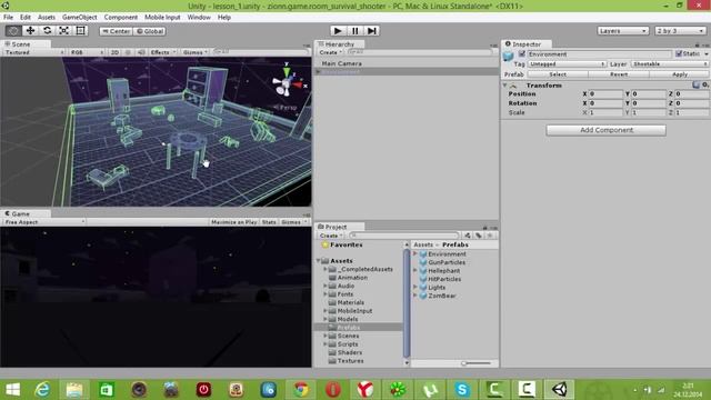 Unity 3d 4 6 Survival Shooter на русском Урок 1 смотреть онлайн