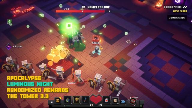 Randomized Rewards Tower 3 Amazing Boss Fight, Minecraft Dungeons Luminous Night смотреть онлайн
