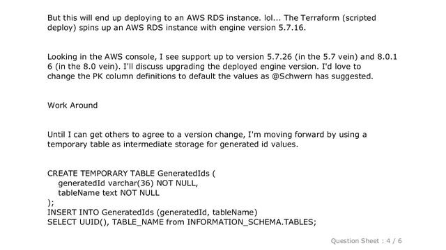 MySQL : MySQL UUID function produces the same value when used as a function parameter смотреть онлайн
